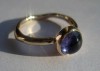  Gold and iolite ring 